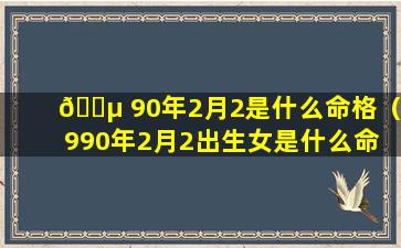 🌵 90年2月2是什么命格（1990年2月2出生女是什么命 🐞 ）